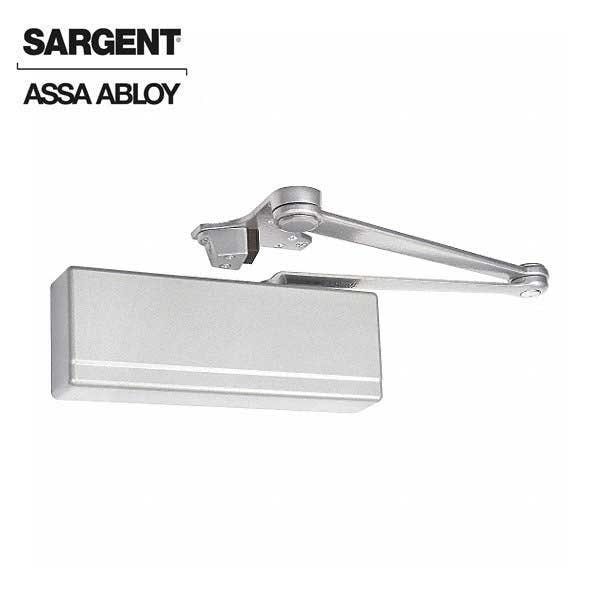 Sargent 281 series compression stop arm iron-body closer with SRI coating, aluminum enamel finish SRG-SRI-281-CPS-EN - main